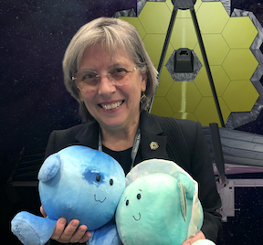ARCS Scholar Dr. Heidi Hammel and first JWST image Dr. Heidi Hammel inset on first image from James Webb Space Telescope