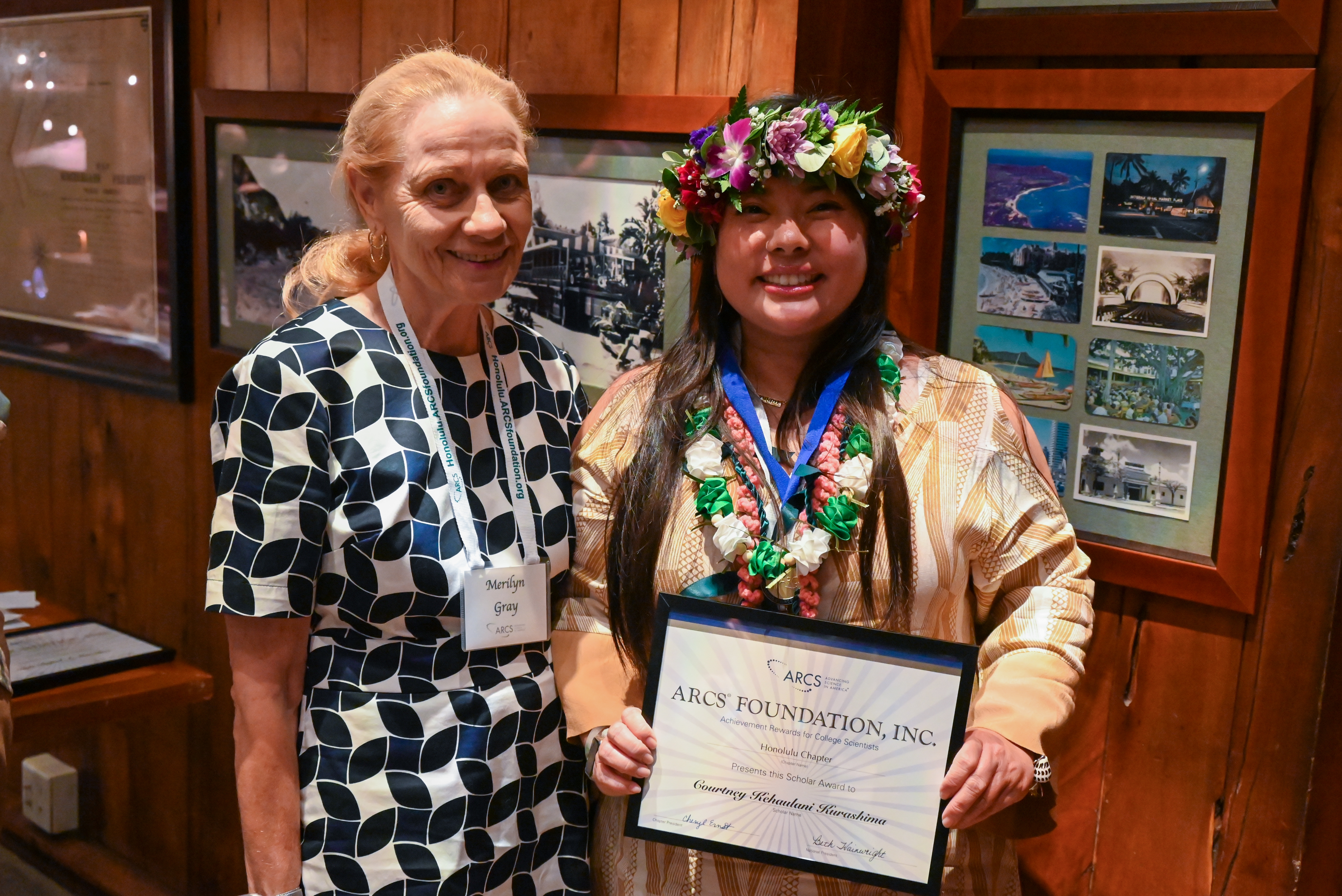 Merilyn Gray with Medicine Scholar Courtney Kurashima