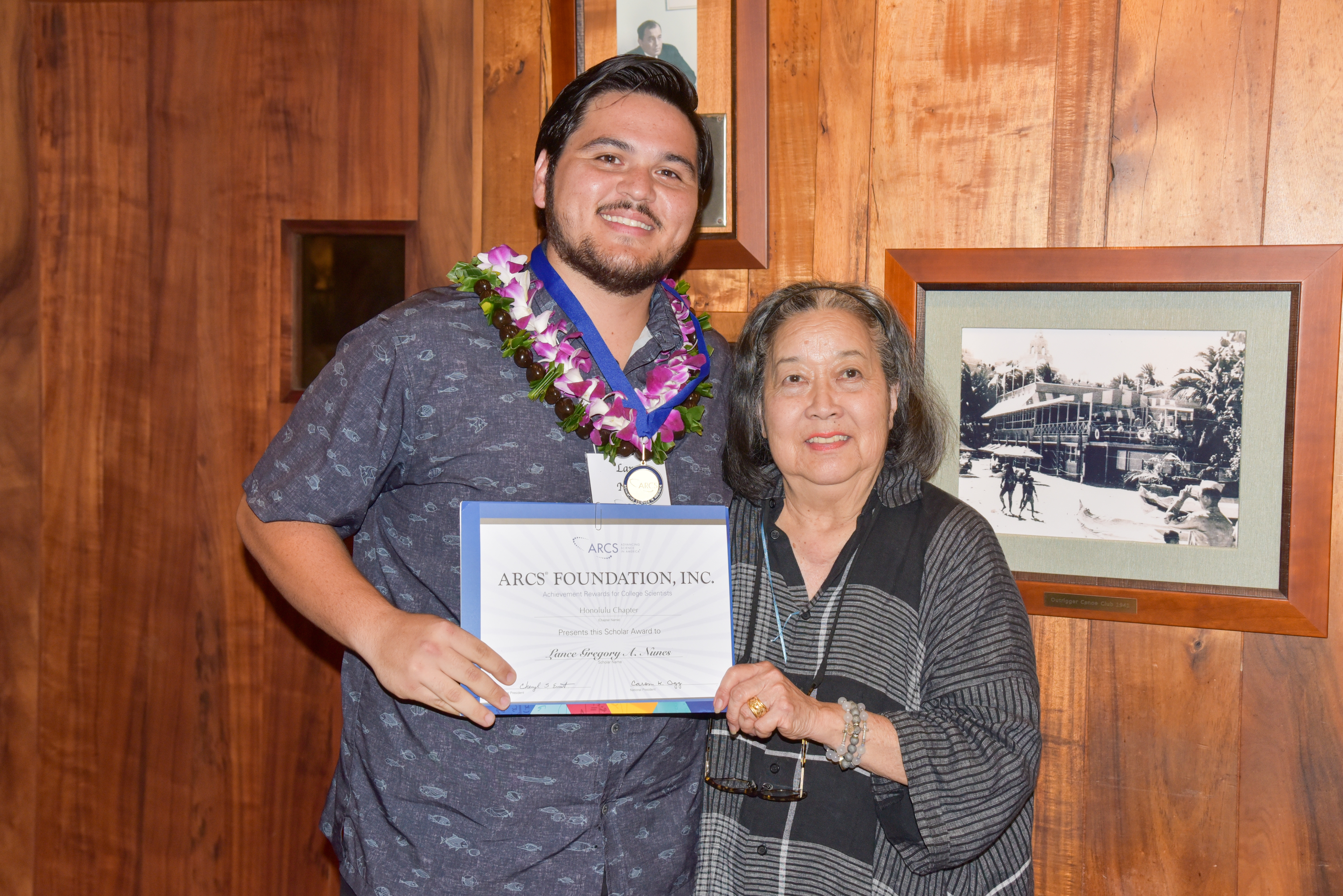Lance Nunes with certificate