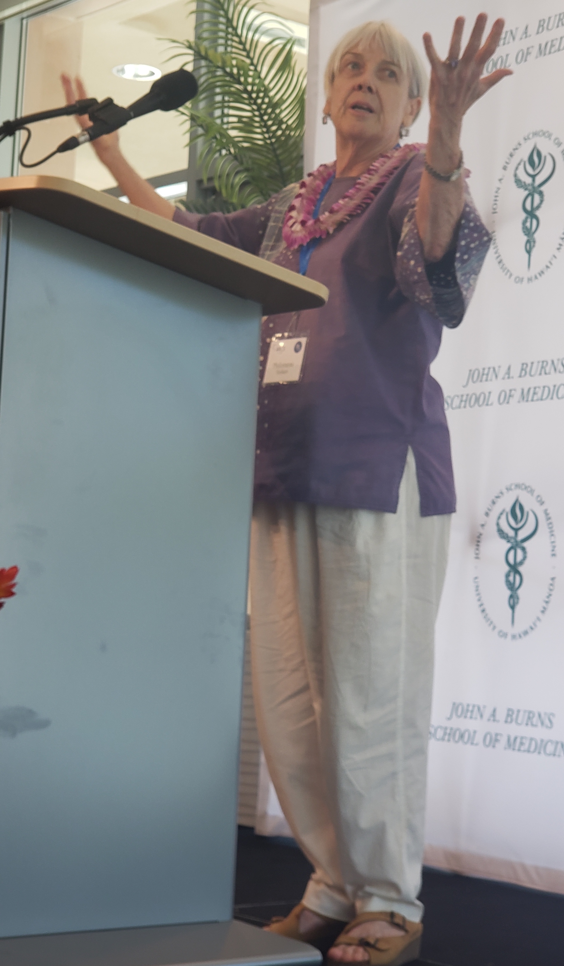 Honolulu ARCS Scholar alumna Dr. Philomene Verlaan Dr. Philomene Verlaan gesturing