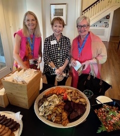 ARCS Ntional Board Members Diana Gordon, Christine Hawes and Caron Ogg ARCS Board members at buffet table