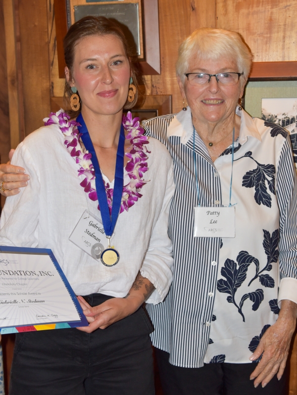 Gabrielle Stedman with certificate