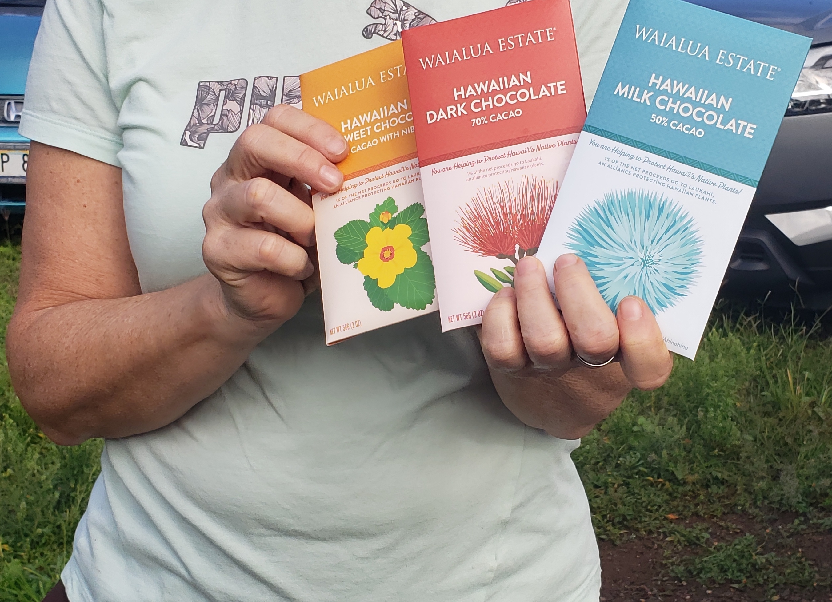 Hawaii grown and processed Waialua Estate Chocolate Waialua Estate Chocolate bars