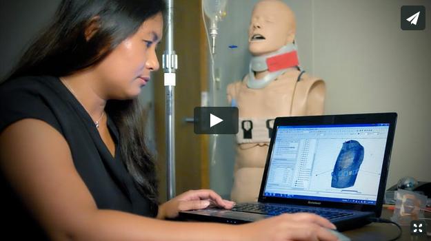 Ruthsenne Perron at computer