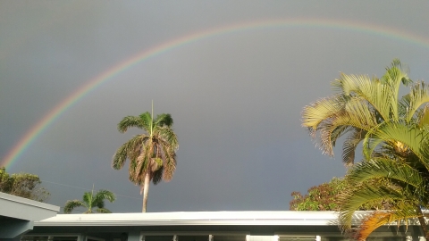 Rainbow over Kailua home