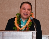 Dr. Alika Maunakea at podium
