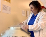 Dr. Mariana Gerschenson in creyogenic laboratory